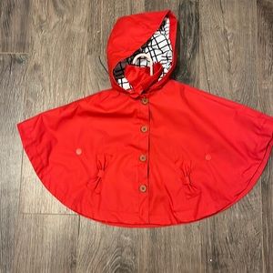 Great condition red rain coat.